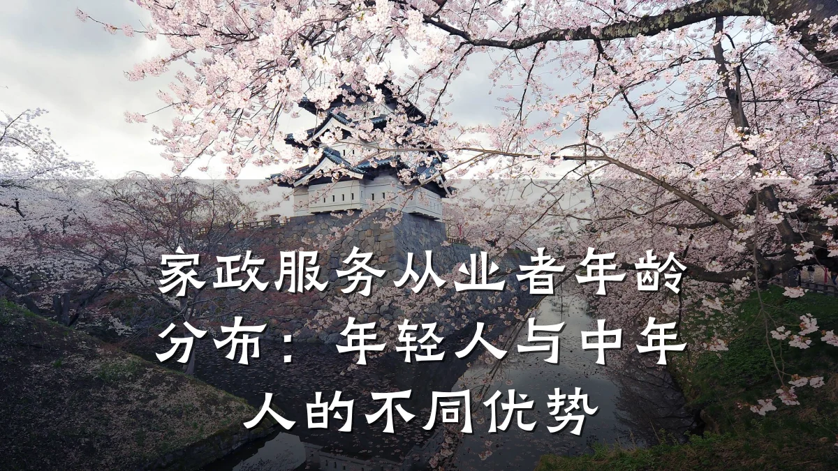 家政服务从业者年龄分布:年轻人与中年人的不同优势