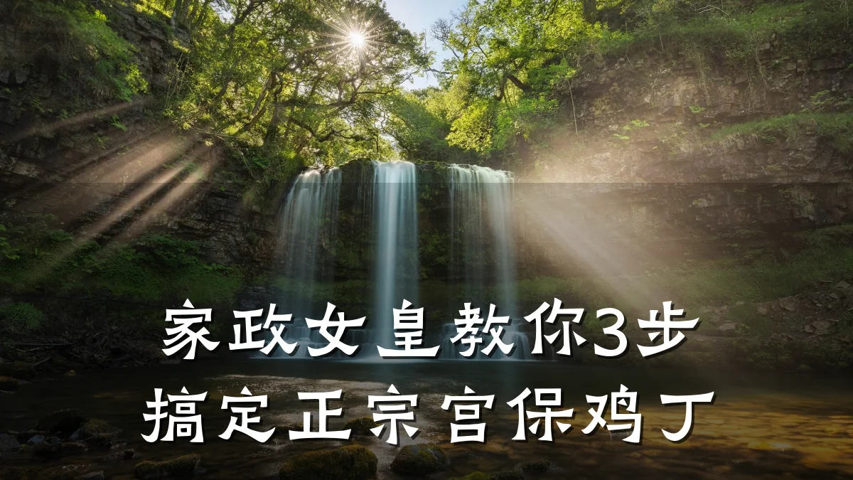 家政女皇教你3步搞定正宗宫保鸡丁
