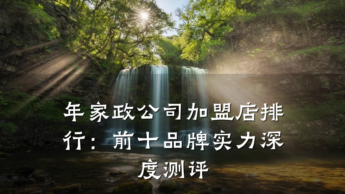年家政公司加盟店排行：前十品牌实力深度测评