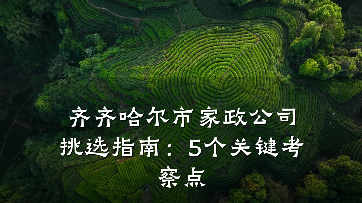 齐齐哈尔市家政公司挑选指南:5个关键考察点
