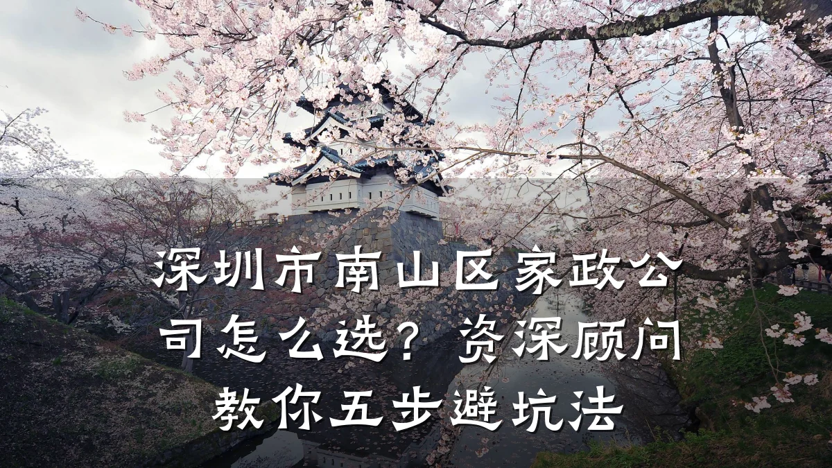 深圳市南山区家政公司怎么选?资深顾问教你五步避坑法
