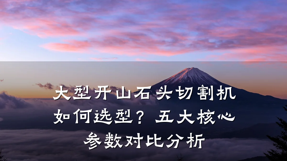 大型开山石头切割机如何选型?五大核心参数对比分析