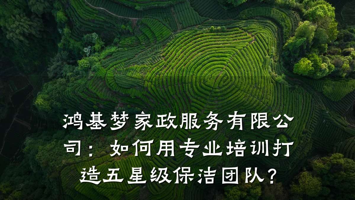 鸿基梦家政服务有限公司:如何用专业培训打造五星级保洁团队?