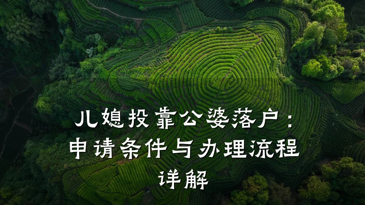 儿媳投靠公婆落户:申请条件与办理流程详解