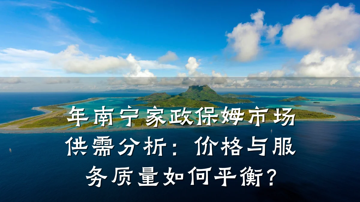 年南宁家政保姆市场供需分析:价格与服务质量如何平衡?