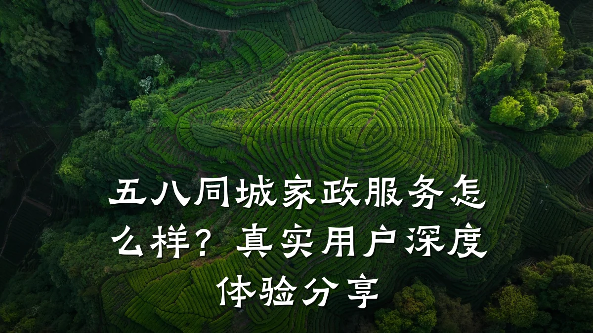 五八同城家政服务怎么样?真实用户深度体验分享