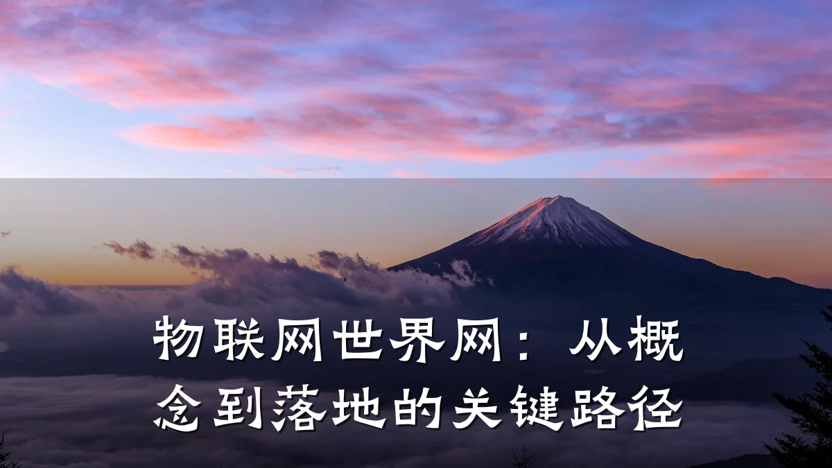 物联网世界网:从概念到落地的关键路径
