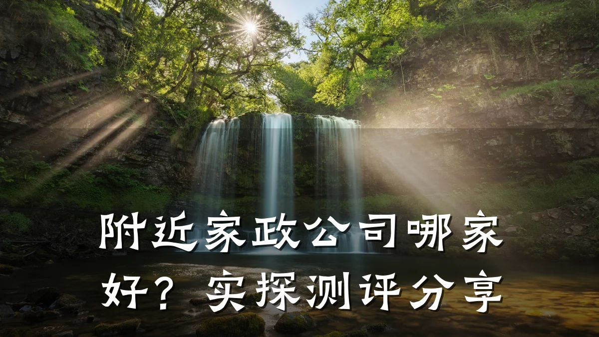 附近家政公司哪家好?实探测评分享