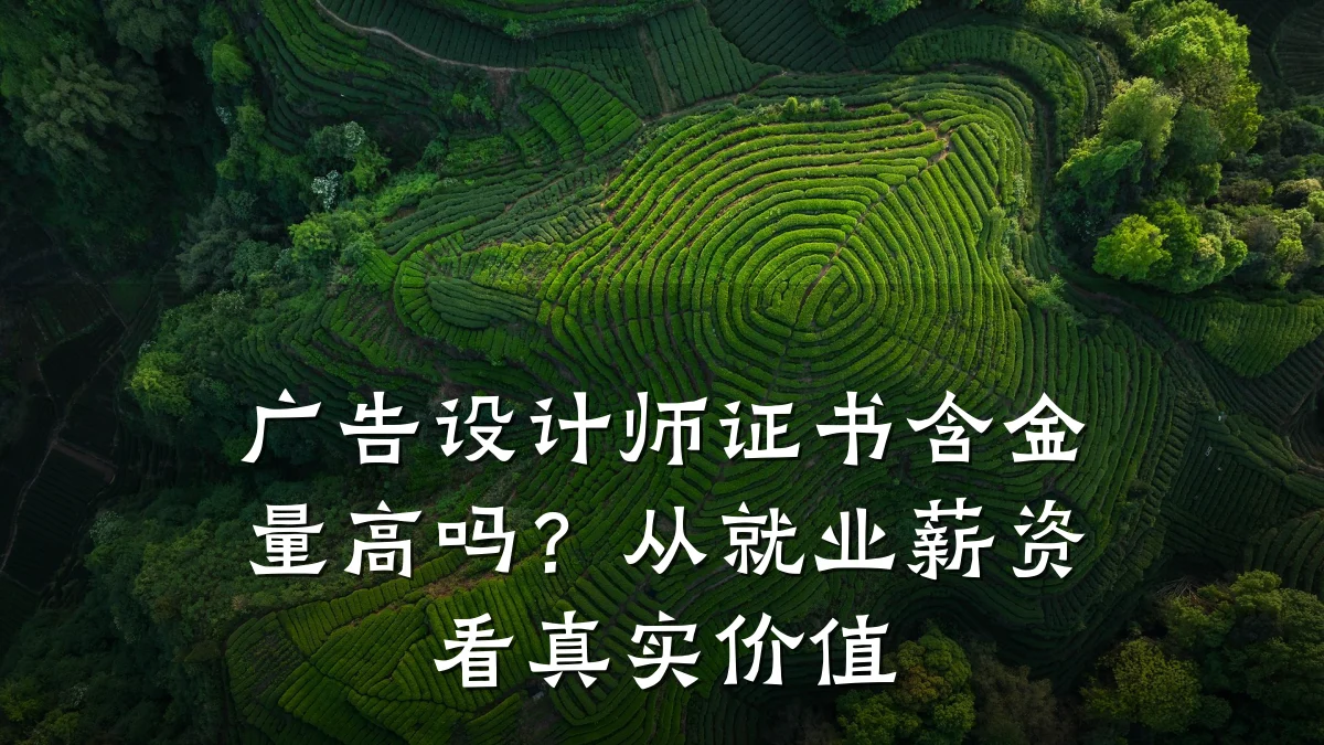 广告设计师证书含金量高吗?从就业薪资看真实价值