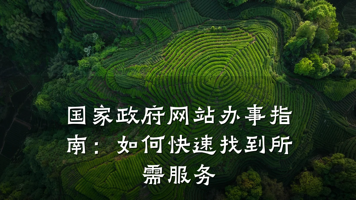 国家政府网站办事指南：如何快速找到所需服务