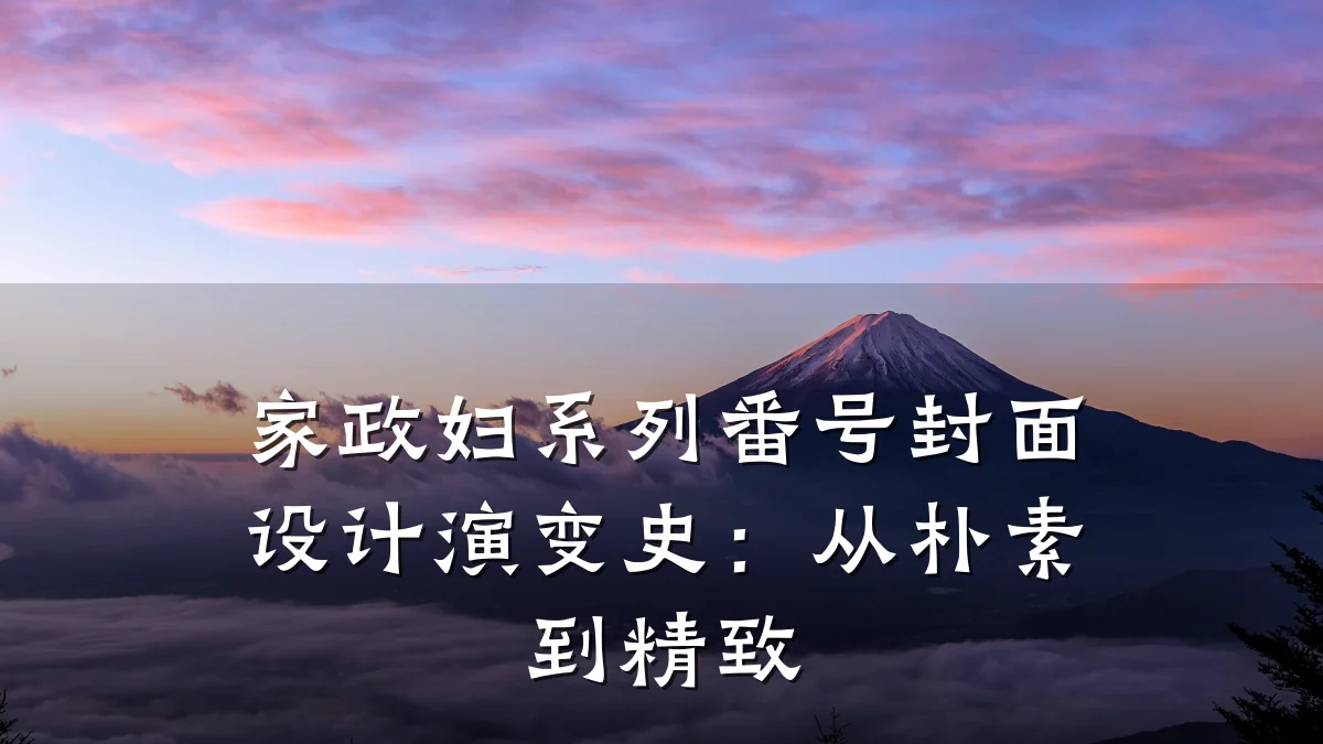 家政妇系列番号封面设计演变史:从朴素到精致