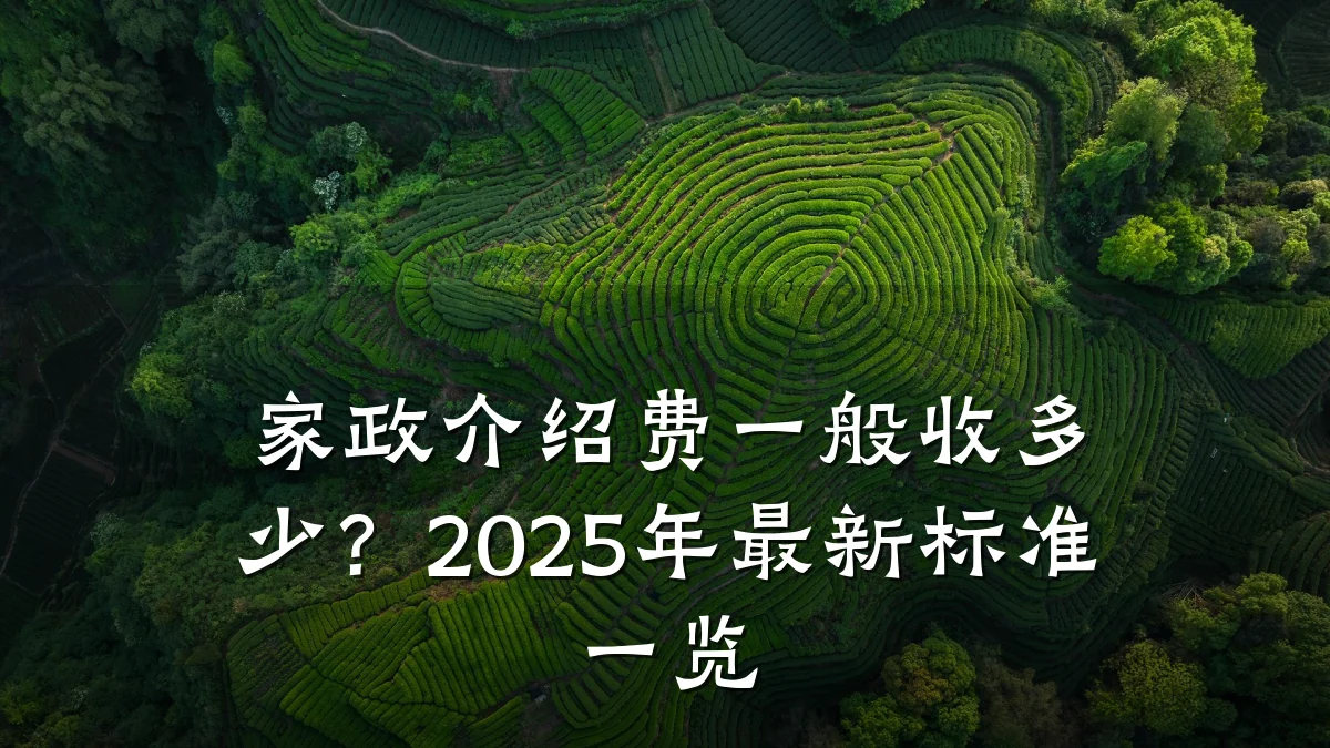 家政介绍费一般收多少?2025年最新标准一览