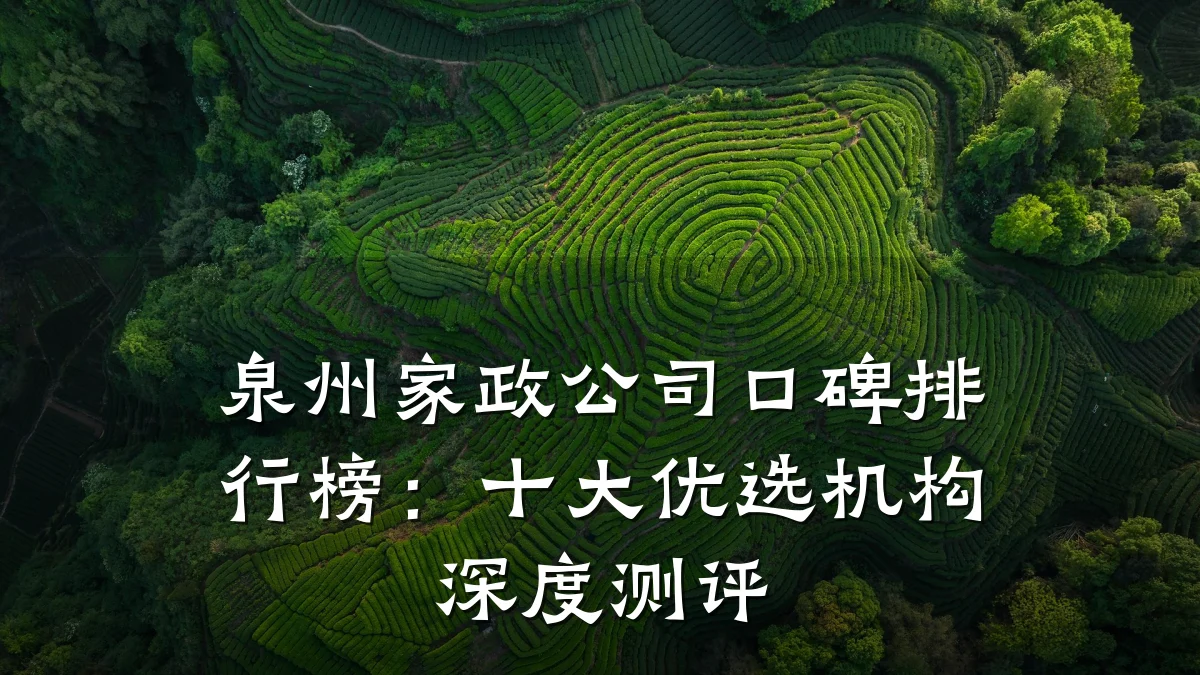 泉州家政公司口碑排行榜:十大优选机构深度测评