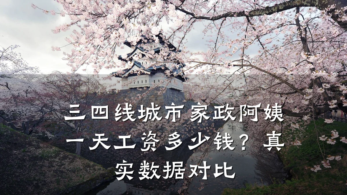 三四线城市家政阿姨一天工资多少钱？真实数据对比