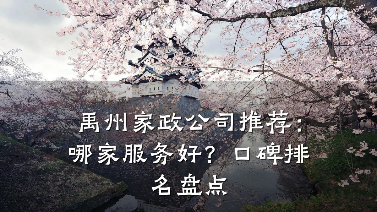 禹州家政公司推荐:哪家服务好?口碑排名盘点