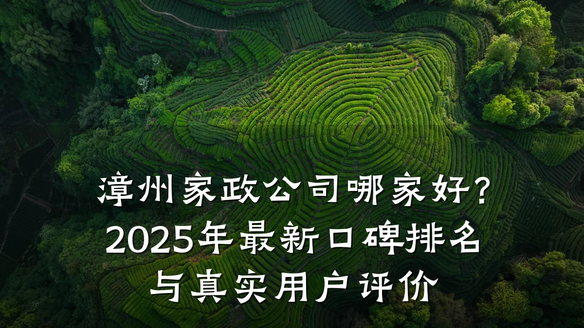 漳州家政公司哪家好?2025年最新口碑排名与真实用户评价