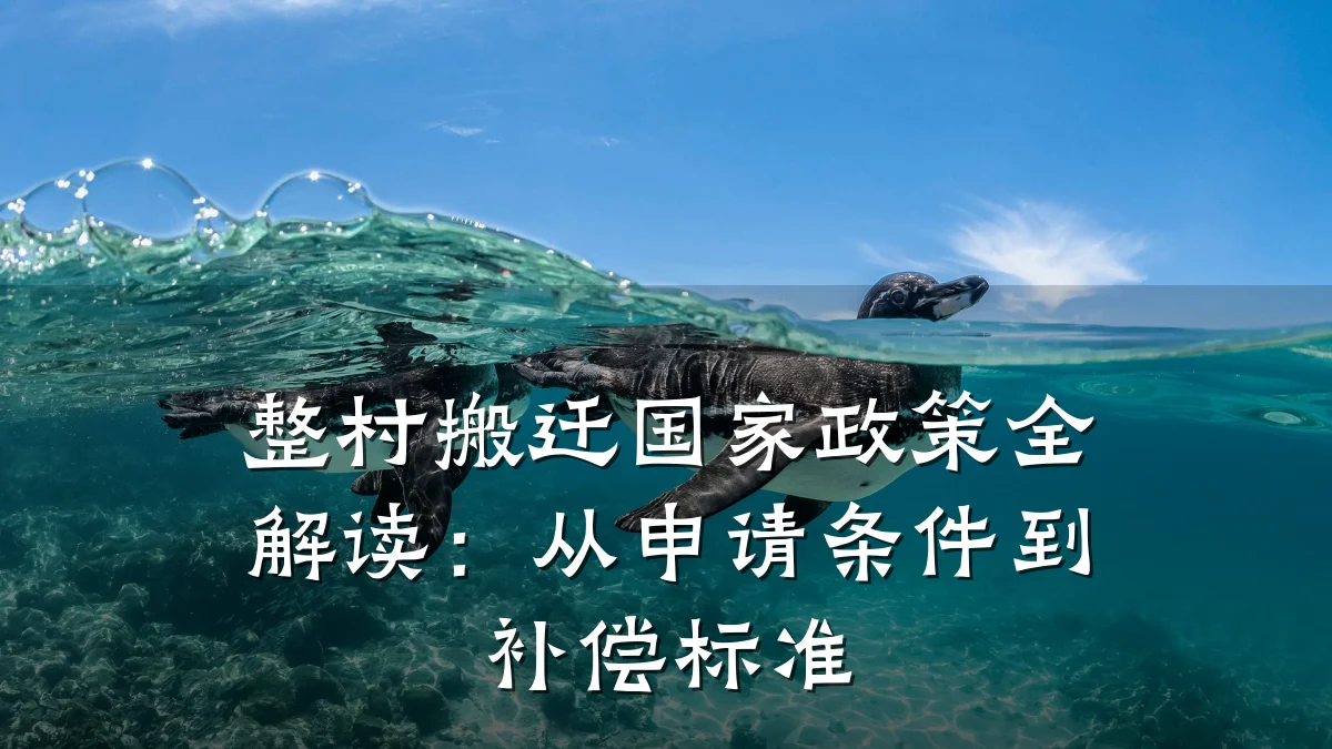 整村搬迁国家政策全解读:从申请条件到补偿标准