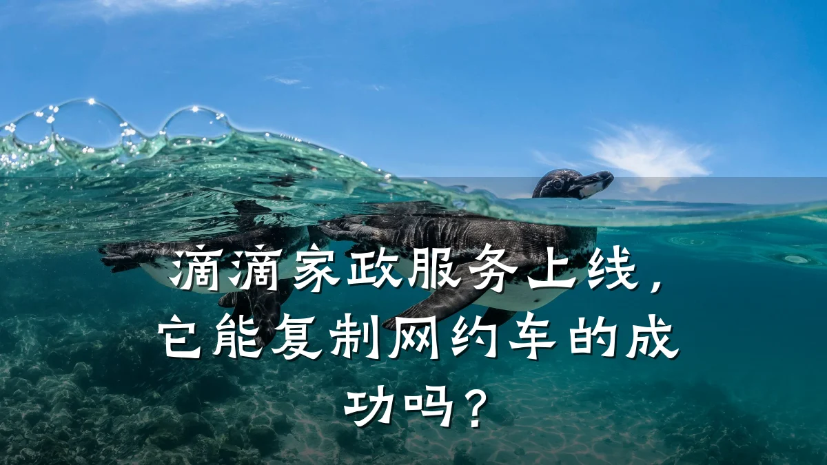滴滴家政服务上线，它能复制网约车的成功吗？