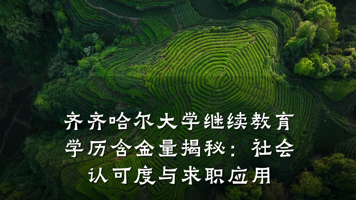 齐齐哈尔大学继续教育学历含金量揭秘：社会认可度与求职应用