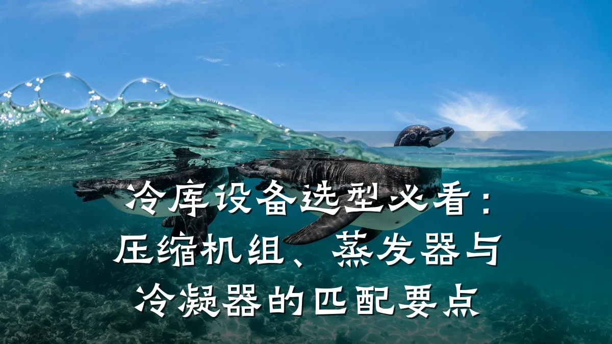 冷库设备选型必看:压缩机组、蒸发器与冷凝器的匹配要点